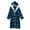 D130/Blue, variant on Afdoent Women's Robe Robe Hooded Mens Bathrobe Big And Tall Bath Robe For Men And Women Ladies Loungewear
