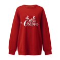 thumbnail image 3 of Gibobby Sudaderas para mujer Navidad Mujer Casual Manga Larga Impreso Sudadera Suelta Y 2 K Cuello Redondo Sudadera Blusa(Rojo,M), 3 of 4