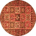 thumbnail image 1 of Ahgly Company Indoor Round Animal Orange Traditional Area Rugs, 3' Round, 1 of 1