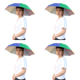 thumbnail image 1 of Paraguas al aire libre gorra portátil anti-lluvia anti-sol cabeza sombrero sandía rojo rojo, 1 of 2