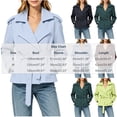 thumbnail image 2 of cocolona Cropped Trench Coat for Women Long Sleeve Collared Solid Color Waist Jacket Lined Trendy Casual Fall Tops, 2 of 7