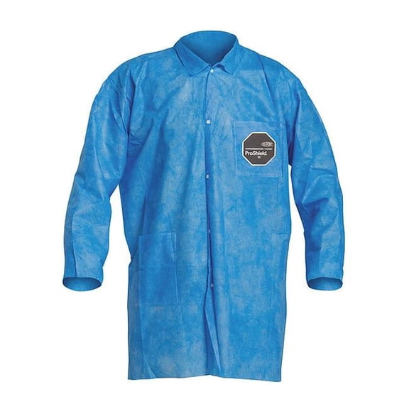 ProShield 10 Disposable Lab Coat, ProShield(R), Snaps Closure, Blue, XL, 30 PK