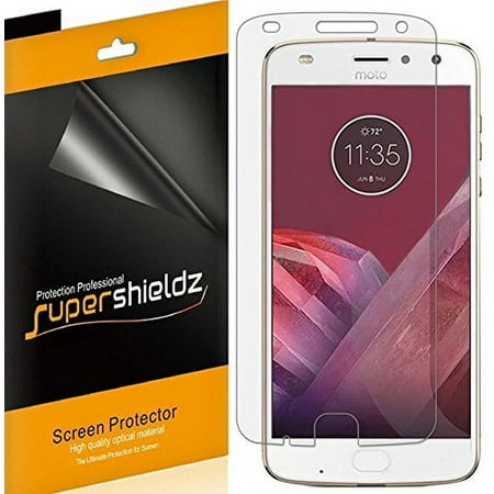 [6-Pack] Supershieldz for Motorola Moto Z2 Play Screen Protector, Anti-Bubble High Definition (HD) Clear Shield