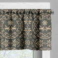 thumbnail image 3 of Ambesonne Classical Window Valance, Floral Pigeon Motifs Art, 54" X 18", Dark Sepia Tan, 3 of 5