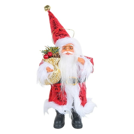 

Fir Garland Crafts Santa Figurines Standing Santa Statue Miniature Collection Hanging Santa Pendant For Christmas Tree Fireplace Tabletop Centerpieces