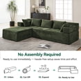 thumbnail image 5 of Behost 105" Modular Sectional Sofa for Living Room, L Shaped Chenille Cloud Couch Sleeper Bed, Green, 5 of 9