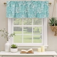 thumbnail image 3 of Teal Coral Coastal Valances for Windows, Ocean Nautical Seaside Beach Light Filtering Kitchen Curtains, Rod Pocket Window Valance Curtains for Living Room Bedroom, 60" W x 18" L, 2 Panels, 3 of 9
