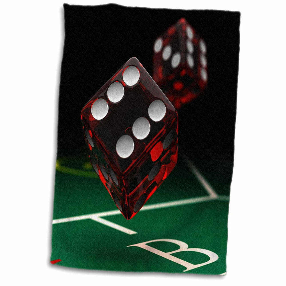 3dRose Craps table showing two dice being thrown gamble gambling