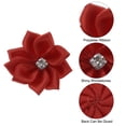 thumbnail image 3 of Uxcell 1.2 Inch Small Ribbon Flowers Satin Ribbon Flowers Mini Fabric Flowers Burgundy 100 Pcs, 3 of 6