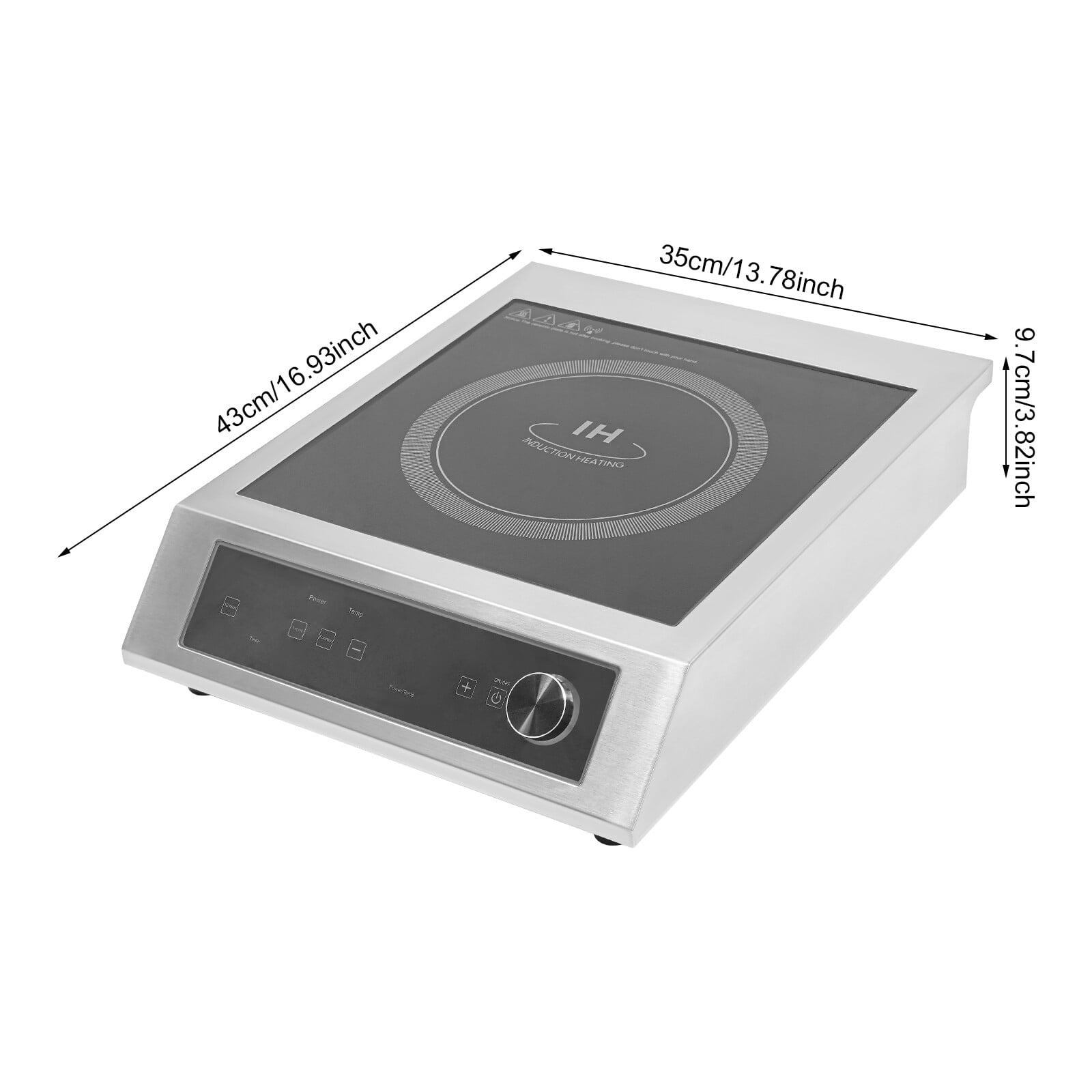 Commercial Induction Cooktop Induction Cooker Electric Hot Plate LED Display 3500W Portable Electric Induction Stove with 9.06 Inch Heating Plate