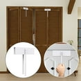 Child Safety Bifold Door Lock for Double Doors Childproof Closet Lock
