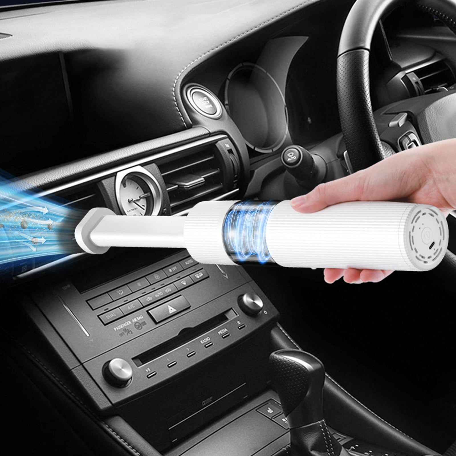 feimajia Car Vacuum Cleaner Cordless Strong Suction Wireless Handheld Car Vacuum Cleaner for Dirt Removal Household Vacuum Cleaner with Strong Small and Portable Suction Function