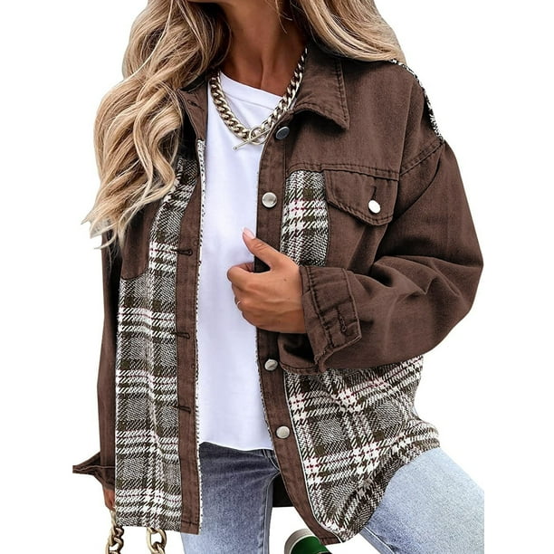 Patchwork hotsell jacket womens