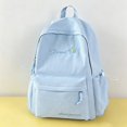 thumbnail image 4 of Floral Embroidery Backpack 17 In Large Capacity Nylon Lightweight Daypack, Multi-Pocket Casual Rucksack for Campus,, 4 of 5