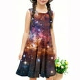 thumbnail image 6 of AUNVITO Girls Sleeveless Print Round Neck Tank Dress Casual Summer Sundress, 6 of 6