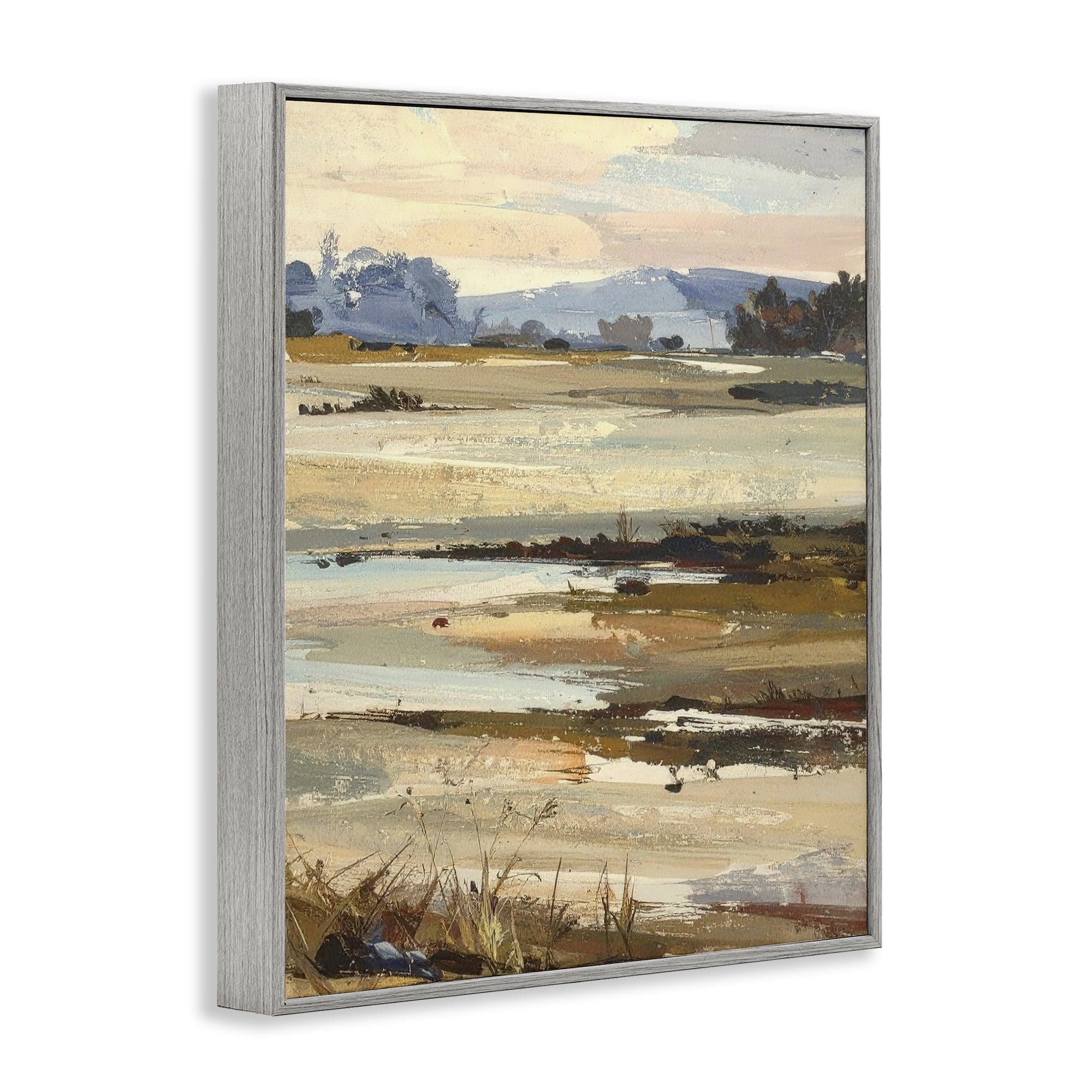 Stupell Industries Distant Horizon Portrayal Gray Framed Giclee Art, design by Alonza Saunders