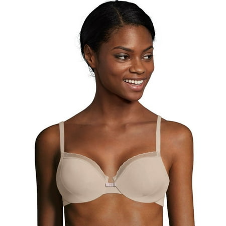 Hanes Womens Ultimate Silky Smooth Comfort Unlined Underwire Bra, 34DD,