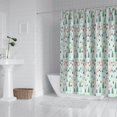 thumbnail image 2 of Light Blue Christmas Tree Pattern Shower Curtain 84"x72" ,Bathroom Decorative Shower Curtains Set with 12 Hooks,Modern Waterproof Washable Shower Curtain, 2 of 6
