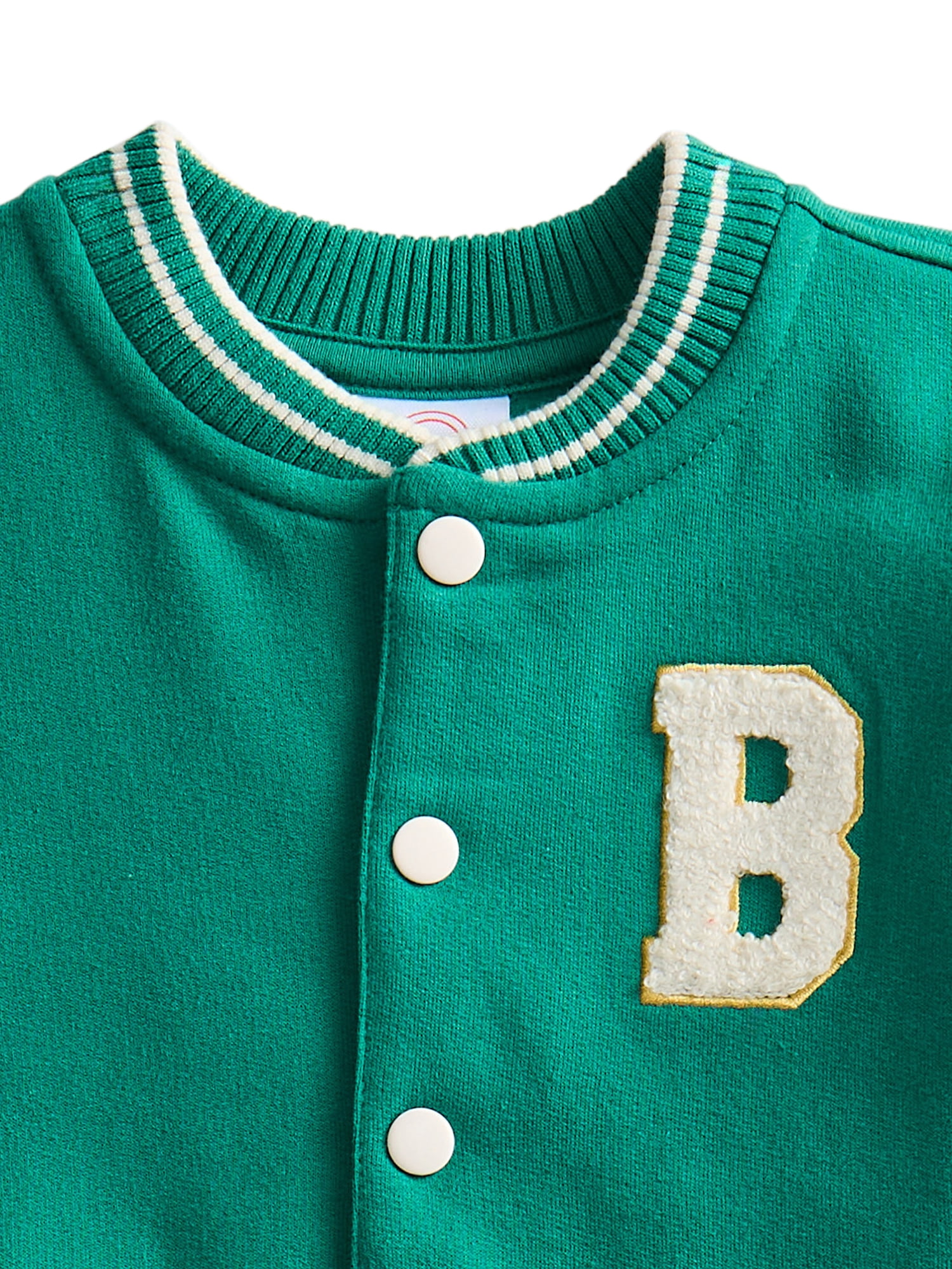 Wonder Nation Baby Boys Varsity Jacket and Jogger Pants Matching Set, 2-Piece, Sizes 0/3M-24M