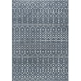 Madison Transitional 5' x 7' Dark Gray and Cream Polypropylene Indoor