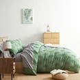 thumbnail image 5 of Nestl Boho 3 Piece Duvet Cover Set, Tufted Embroidery Double Brushed Duvet Cover with Button Closure with 2 Pillow Shams, King (90"x104") - Green, 5 of 8