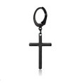 thumbnail image 1 of Pendientes Cruzados/Aretes Góticos De Calle De Plata Negra De Acero Inoxidable Borlas Punk Para Hombres Y Mujeres Joyería Gao Jiahui unisex, 1 of 2