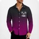 thumbnail image 1 of Blusa y camisa de manga larga con cuello vuelto para hombre, estilo casual, a la moda, con botones estampados, blusa de manga larga con cuello vuelto, camisetas de poliéster para hombre, 1 of 5
