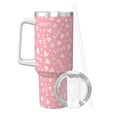 thumbnail image 2 of Sikiie Love Insulated Stainless Water Bottle Lid Travel Mug Cup Insulated Tumblers Cup 40oz Ice Bully With Handle, 2 of 8