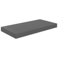 thumbnail image 2 of Floating Wall Shelf High Gloss Gray 19.7"x9.1"x1.5" MDF Grey, 2 of 7