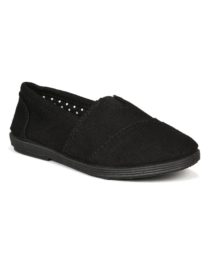 soda black slip ons