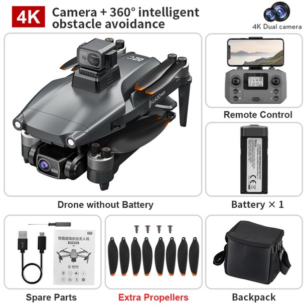 Cámara 4K HD FPV Quadcopter Gesture Capture Airplane para exteriores (1 batería) Likrtyny libre de BPA