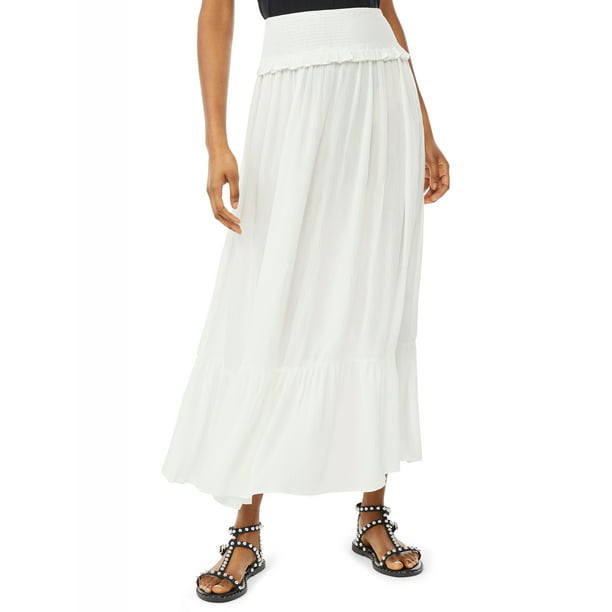 Scoop Women's Tiered Maxi Skirt - Walmart.com