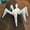 WHITE, variant on 3D printed spider model with six legs, free movement of joints, creative collection of desktop decoration animal models