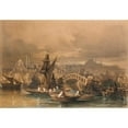 thumbnail image 2 of Amadeo Preziosi 24x18 Gold Ornate Framed and Double Matted Museum Art Print Titled - Galata Bridge, Constantinople (1857), 2 of 4