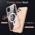 thumbnail image 4 of JETech Magnetic Case for iPhone 11 Pro Max 6.5-Inch Compatible with MagSafe Wireless Charging, Shockproof Phone Bumper Cover, Anti-Scratch Clear Back (Rose Gold), 4 of 7