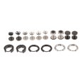 thumbnail image 3 of Pendientes de acero inoxidable Sunnimix 8 pares punk rock negro plateado para hombre, 3 of 8