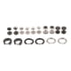 thumbnail image 3 of Pendientes de acero inoxidable Sunnimix 8 pares punk rock negro plateado para hombre, 3 of 8
