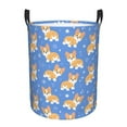 thumbnail image 6 of Lsque Kawaii Corgi pattern Laundry Hamper Basket, Tall Woven Rope Hamper Basket for Clothes, Lightweight Storage Basket, Collapsible Waterproof-Medium, 6 of 8