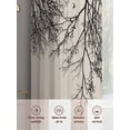 thumbnail image 5 of Beige Black Branches Sheer Curtains 108 Inch Length 2 Panels Set, Botanical Dead Tree Birds Voile Window Treatment Semi Sheer Long Curtains Drapes for Bedroom/Living Room/Kitchen 52"x108"x2, 5 of 7