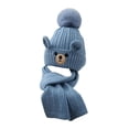 thumbnail image 2 of Conjunto de gorro y bufanda de invierno Strade Fareast Limited para niños con orejeras azul, 2 of 8