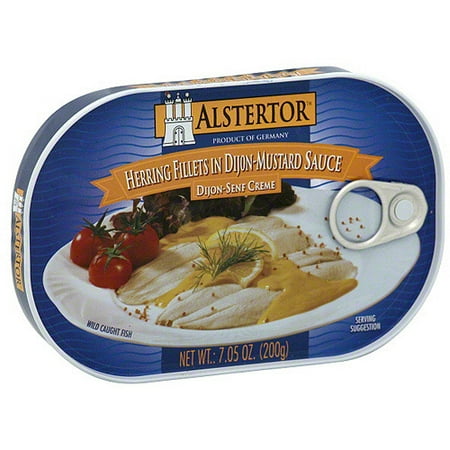 Alstertor Herring Fillets In Dijon-Mustard Sauce, 7.05 oz (Pack of 10)