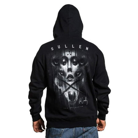 Sullen Men's Jak Connoly Tattoo Ink Wolf Zip Fleece Hoodie Black