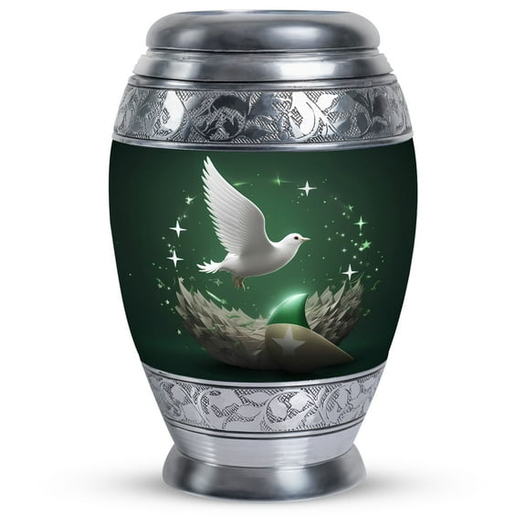 White Dove Large Urns For Human Ashes - Bird Urn - Urn For Ashes For Women - Urns For Human Ashes Adult Male - Cremation Urn Human Ashes - Large Human Urn - Dove Urns For Human Ashes (Size - 10inch)