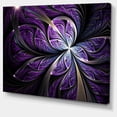 thumbnail image 2 of Fleur Fractale Violette Scintillante - Impression d'Art Floral sur Toile, 2 of 3
