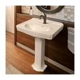 thumbnail image 5 of Whitehaus 23" Traditional Pedestal Sink with an Integrated Oval Bowl, Single Faucet Drilling, Low-Rise Backsplash and Overflow, 5 of 7