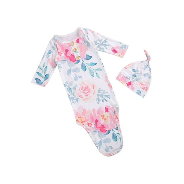 Knotted Baby Gowns Newborn Coming Home from Hospital Outfit