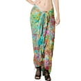 thumbnail image 2 of HAPPY BAY Women's Bikini Skirt Beachwear Sarong Coverups Swim Cover up Summer Wraps Bathing suit Swimwear Beach Wrap Skirts for Women One Size Turquoise, Leaves, 2 of 6