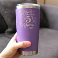 thumbnail image 3 of Bevvee Insulated Travel Tumbler 20 oz Cheers 5 Years Gifts for 5th Anniversary Celebrations Tumblers, 3 of 4