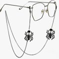 thumbnail image 3 of Jesscasday Black Bat Glasses Chain Unique Spiders Pendants for Gothic Style and Halloween Party Photo Props, 3 of 9