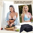 thumbnail image 5 of 10 Pcs 100% Cotton Bra Liners for Boob Sweat, 18-Inch 3-Layer Under Bra Sweat Pads, Washable Absorbent Anti-Chafing Underwire Liners for Women, M Black, 5 of 7